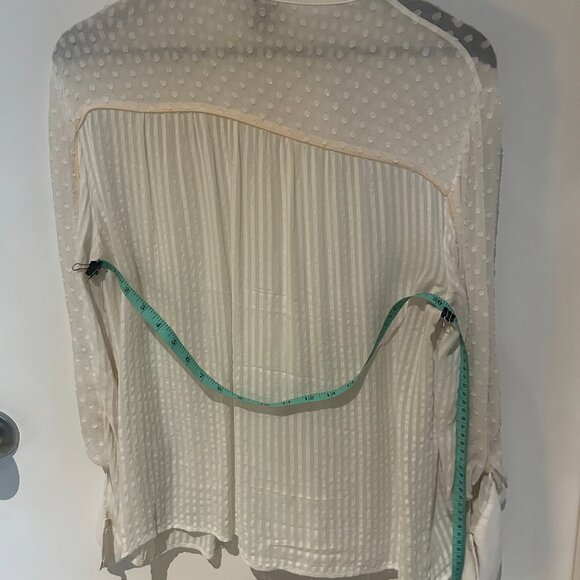 Reiss | Cream Long-Sleeves Blouse - Picture 2 of 2